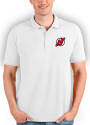 New Jersey Devils Antigua Affluent Polo Polo Shirt - White