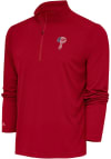 Main image for Antigua Philadelphia Phillies Mens Red Tribute Long Sleeve 1/4 Zip Pullover