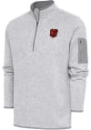 Main image for Antigua Cleveland Browns Mens Grey Dawg Fortune Long Sleeve 1/4 Zip Fashion Pullover