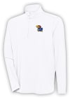 Main image for Antigua Kansas Jayhawks Mens White Hunk Long Sleeve 1/4 Zip Pullover