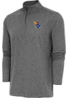Main image for Antigua Kansas Jayhawks Mens Black Hunk Long Sleeve 1/4 Zip Pullover
