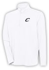 Main image for Antigua Cleveland Cavaliers Mens White Metallic Logo Hunk Long Sleeve 1/4 Zip Pullover