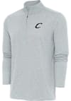 Main image for Antigua Cleveland Cavaliers Mens Grey Metallic Logo Hunk Long Sleeve 1/4 Zip Pullover