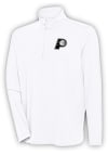 Main image for Antigua Indiana Pacers Mens White Metallic Logo Hunk Long Sleeve 1/4 Zip Pullover