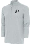 Main image for Antigua Indiana Pacers Mens Grey Metallic Logo Hunk Long Sleeve 1/4 Zip Pullover