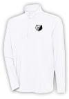 Main image for Antigua Memphis Grizzlies Mens White Metallic Logo Hunk Long Sleeve 1/4 Zip Pullover