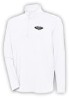 Main image for Antigua New Orleans Pelicans Mens White Metallic Logo Hunk Long Sleeve 1/4 Zip Pullover