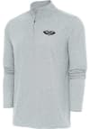 Main image for Antigua New Orleans Pelicans Mens Grey Metallic Logo Hunk Long Sleeve 1/4 Zip Pullover
