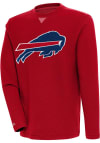 Main image for Antigua Buffalo Bills Mens Red Chenille Logo Flier Bunker Long Sleeve Crew Sweatshirt