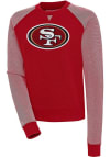 Main image for Antigua San Francisco 49ers Womens Red Chenille Logo Flier Bunker Crew Sweatshirt