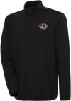 Main image for Antigua Missouri Tigers Mens Black Steamer Long Sleeve 1/4 Zip Pullover