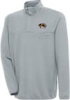 Main image for Antigua Missouri Tigers Mens Grey Steamer Long Sleeve 1/4 Zip Pullover