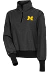 Main image for Antigua Michigan Wolverines Womens Black Upgrade 1/4 Zip Pullover