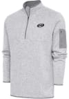 Main image for Antigua Carolina Hurricanes Mens Grey Metallic Logo Fortune Long Sleeve 1/4 Zip Pullover
