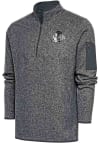 Main image for Antigua Chicago Blackhawks Mens Grey Metallic Logo Fortune Long Sleeve 1/4 Zip Pullover