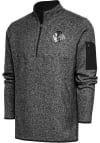 Main image for Antigua Chicago Blackhawks Mens Black Metallic Logo Fortune Long Sleeve 1/4 Zip Pullover