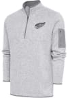 Main image for Antigua Detroit Red Wings Mens Grey Metallic Logo Fortune Long Sleeve 1/4 Zip Pullover