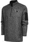 Main image for Antigua Washington Capitals Mens Black Metallic Logo Fortune Long Sleeve 1/4 Zip Pullover