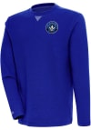 Main image for Antigua Montreal Impact Mens Blue Flier Bunker Style Long Sleeve Crew Sweatshirt