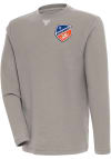 Main image for Antigua FC Cincinnati Mens Oatmeal Flier Bunker Long Sleeve Crew Sweatshirt
