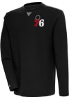 Main image for Antigua Philadelphia 76ers Mens Black Flier Bunker Long Sleeve Crew Sweatshirt