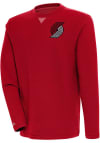 Main image for Antigua Portland Trail Blazers Mens Red Flier Bunker Long Sleeve Crew Sweatshirt