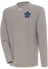Main image for Antigua Toronto Maple Leafs Mens Oatmeal Flier Bunker Long Sleeve Crew Sweatshirt
