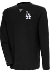 Main image for Antigua Los Angeles Dodgers Mens Black Flier Bunker Long Sleeve Crew Sweatshirt
