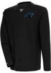 Main image for Antigua Carolina Panthers Mens Black Flier Bunker Long Sleeve Crew Sweatshirt