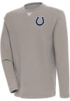 Main image for Antigua Indianapolis Colts Mens Oatmeal Flier Bunker Long Sleeve Crew Sweatshirt