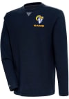 Main image for Antigua Los Angeles Rams Mens Navy Blue Flier Bunker Long Sleeve Crew Sweatshirt