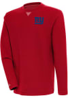 Main image for Antigua New York Giants Mens Red Flier Bunker Long Sleeve Crew Sweatshirt
