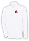Main image for Antigua Boston Red Sox Mens White Hunk Long Sleeve 1/4 Zip Pullover