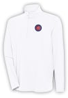 Main image for Antigua Chicago Cubs Mens White Hunk Long Sleeve 1/4 Zip Pullover
