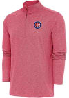 Main image for Antigua Chicago Cubs Mens Red Hunk Long Sleeve 1/4 Zip Pullover