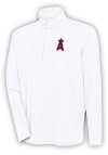 Main image for Antigua Los Angeles Angels Mens White Hunk Long Sleeve 1/4 Zip Pullover