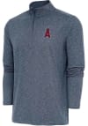 Main image for Antigua Los Angeles Angels Mens Navy Blue Hunk Long Sleeve 1/4 Zip Pullover