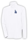 Main image for Antigua Los Angeles Dodgers Mens White Hunk Long Sleeve 1/4 Zip Pullover