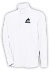 Main image for Antigua Miami Marlins Mens White Hunk Long Sleeve 1/4 Zip Pullover