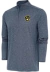 Main image for Antigua Milwaukee Brewers Mens Navy Blue Hunk Long Sleeve 1/4 Zip Pullover
