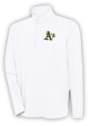 Main image for Antigua Oakland Athletics Mens White Hunk Long Sleeve 1/4 Zip Pullover