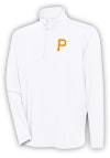 Main image for Antigua Pittsburgh Pirates Mens White Hunk Long Sleeve 1/4 Zip Pullover