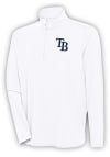 Main image for Antigua Tampa Bay Rays Mens White Hunk Long Sleeve 1/4 Zip Pullover