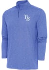 Main image for Antigua Tampa Bay Rays Mens Blue Hunk Long Sleeve 1/4 Zip Pullover