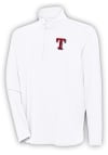 Main image for Antigua Texas Rangers Mens White Hunk Long Sleeve 1/4 Zip Pullover