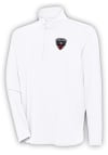 Main image for Antigua DC United Mens White Hunk Long Sleeve 1/4 Zip Pullover