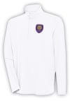 Main image for Antigua Orlando City SC Mens White Hunk Long Sleeve 1/4 Zip Pullover