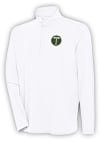 Main image for Antigua Portland Timbers Mens White Hunk Long Sleeve 1/4 Zip Pullover