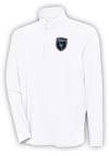 Main image for Antigua San Jose Earthquakes Mens White Hunk Long Sleeve 1/4 Zip Pullover