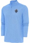 Main image for Antigua Vancouver Whitecaps FC Mens Light Blue Hunk Long Sleeve 1/4 Zip Pullover